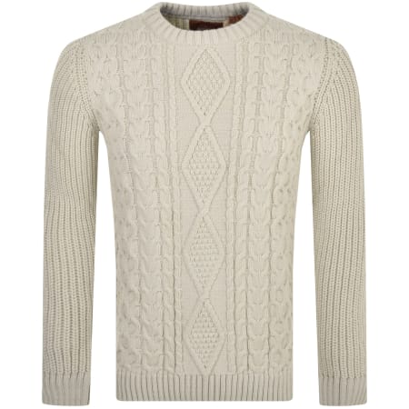 Superdry Textured Sweater Beige XL Man M6110657A 6ZC XL